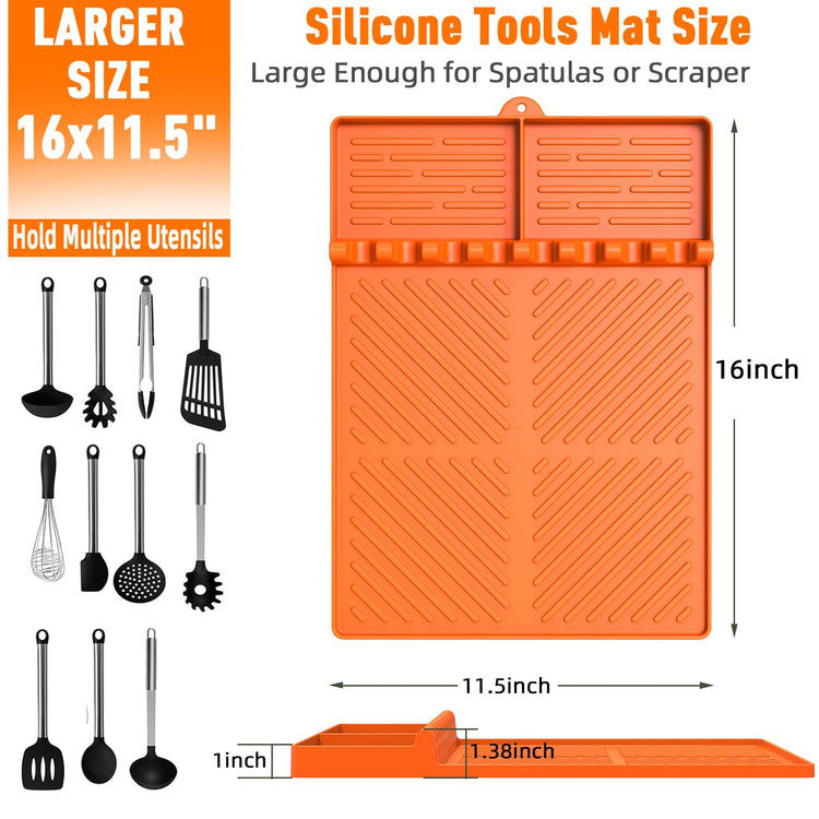 Silicone Grill Mat Compatible with Blackstone