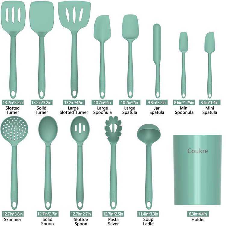 Silicone Kitchen Cooking Utensils Set (14 Count)