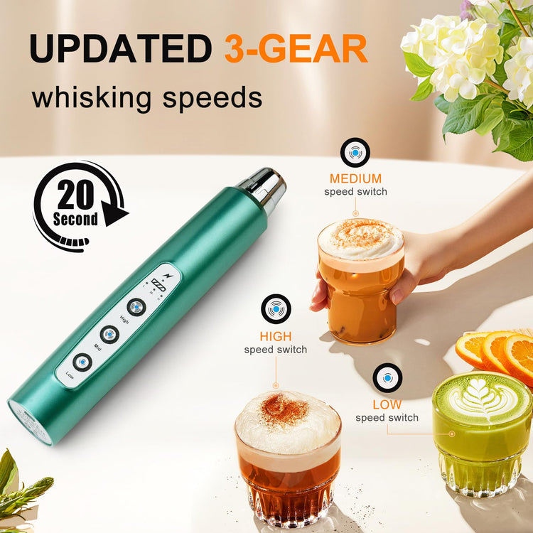 Handheld Milk Frother Wand for Coffee