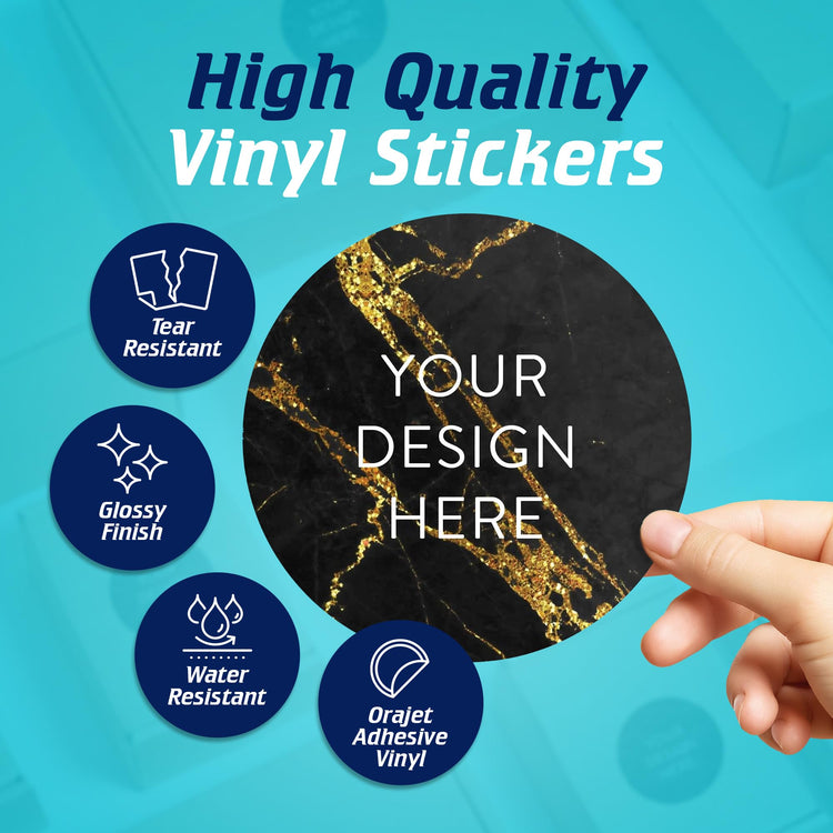 Custom Vinyl Stickers Your Image (100 Count)