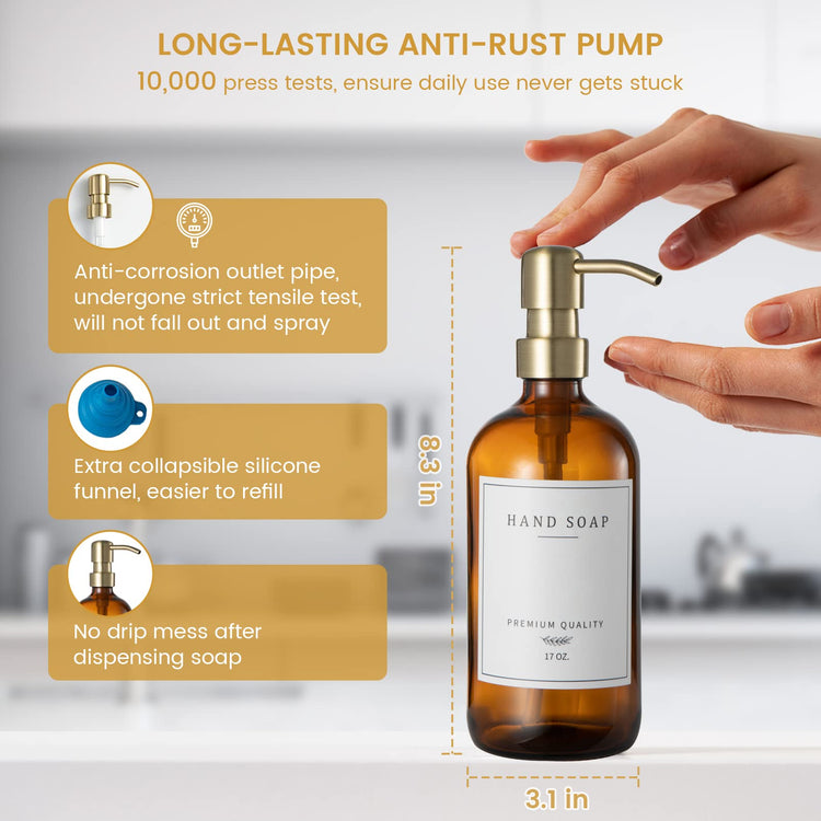 Glass Soap Dispenser for Kitchen