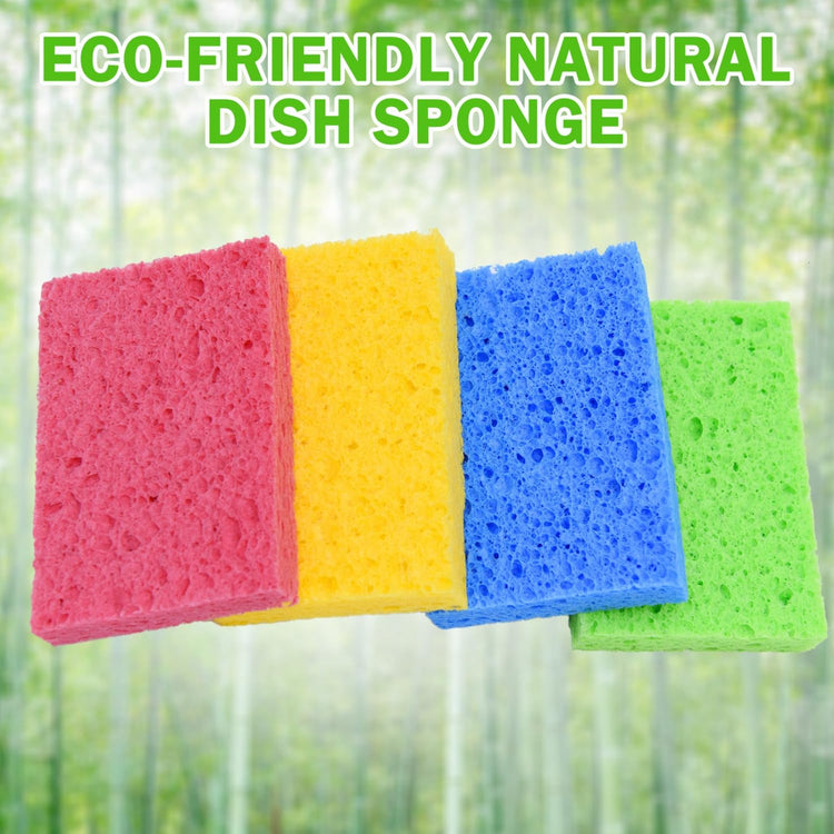 Sponge Kitchen Natural Cellulose Sponges 10 Pack Compressed Sponges for Cleaning Reusable Dish Sponge Kitchen Non (10 Count)