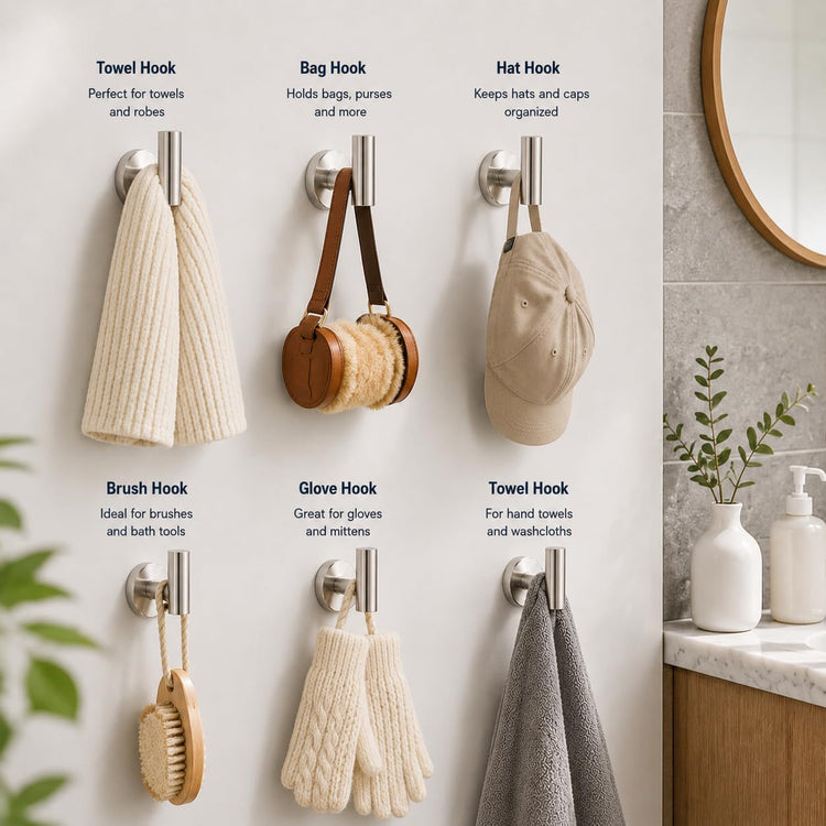 Magnetic Hooks Coat Magnet Hooks for Hanging (16 Ounce)