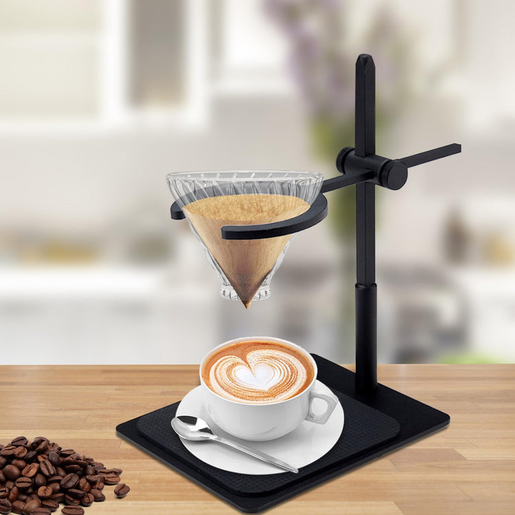 Coffee Dripper Holder Silicone Base Glass Funnel Stand Portable Coffee Dripper Rack Hight Adjustable for Home Kitchen