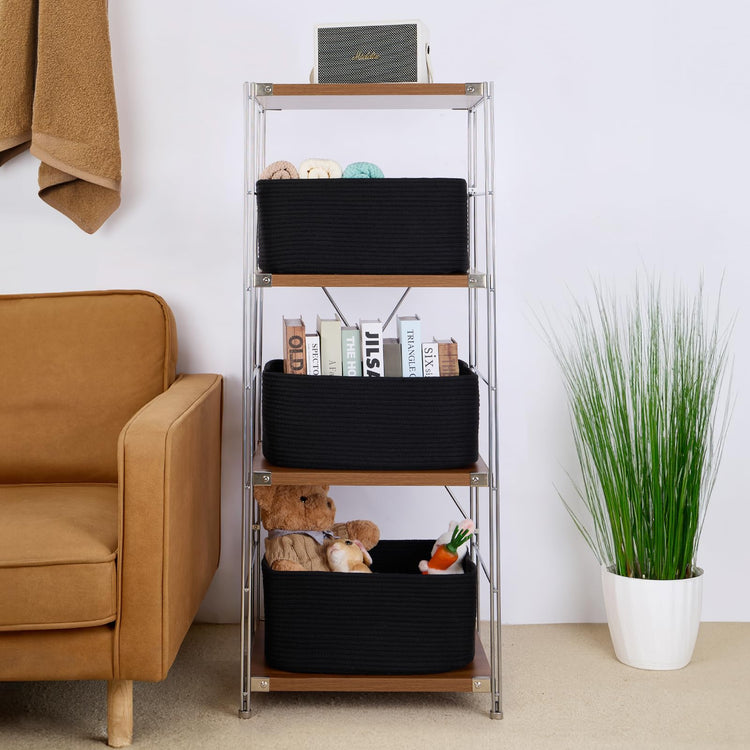 Large Storage Baskets for Shelves (3 Count)