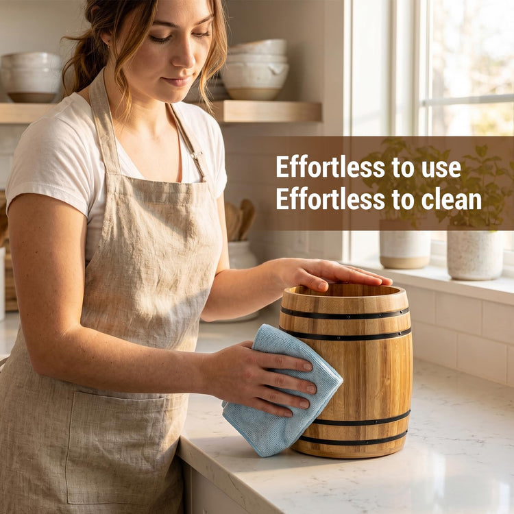 Wine Barrel Design Kitchen Utensil Crock
