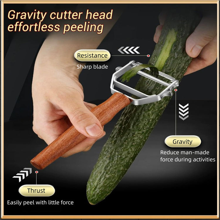 Y Shaped Vegetable Peeler Wooden Handle Stainless Steel for Fruit