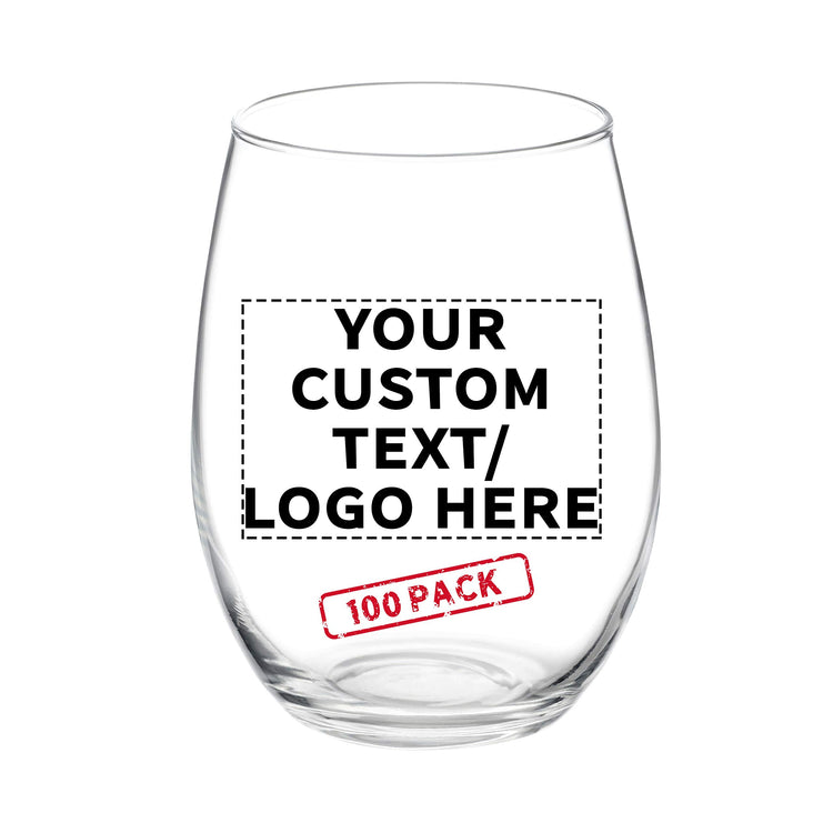 100 ARC Stemless Wine Glasses Set (100 Count)