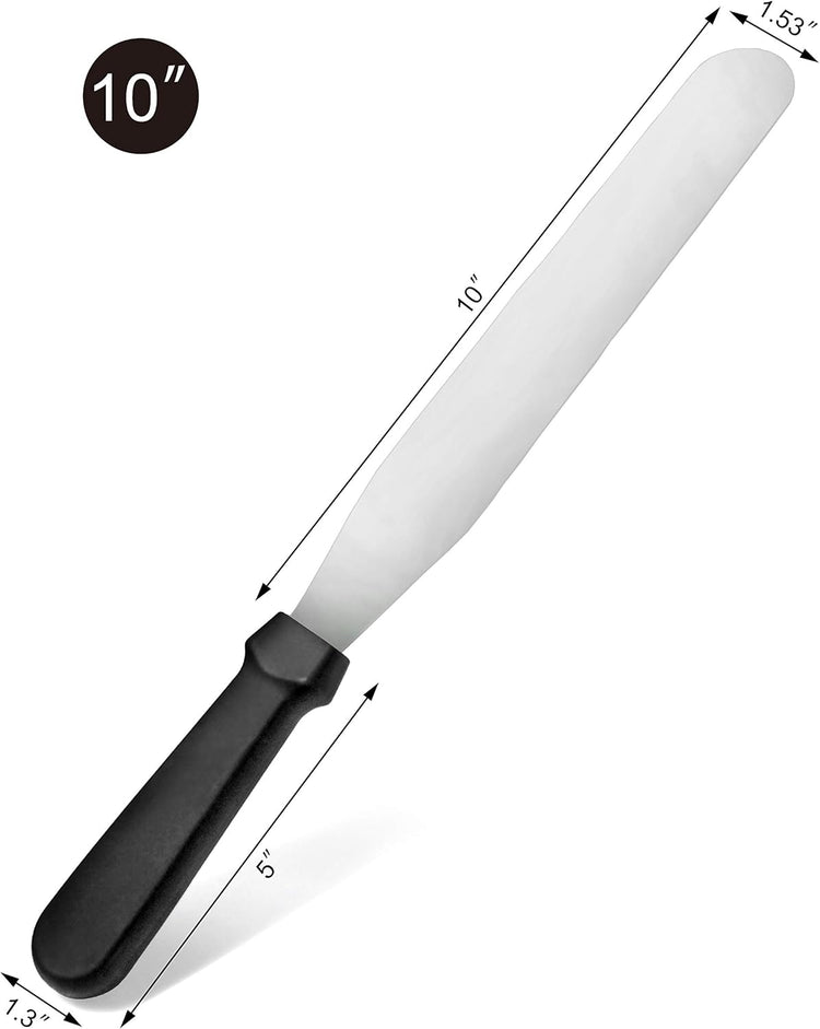 New Star Foodservice 38088 Straight Icing Spatula, 10-Inch Blade, 15-Inch Overall, Silver