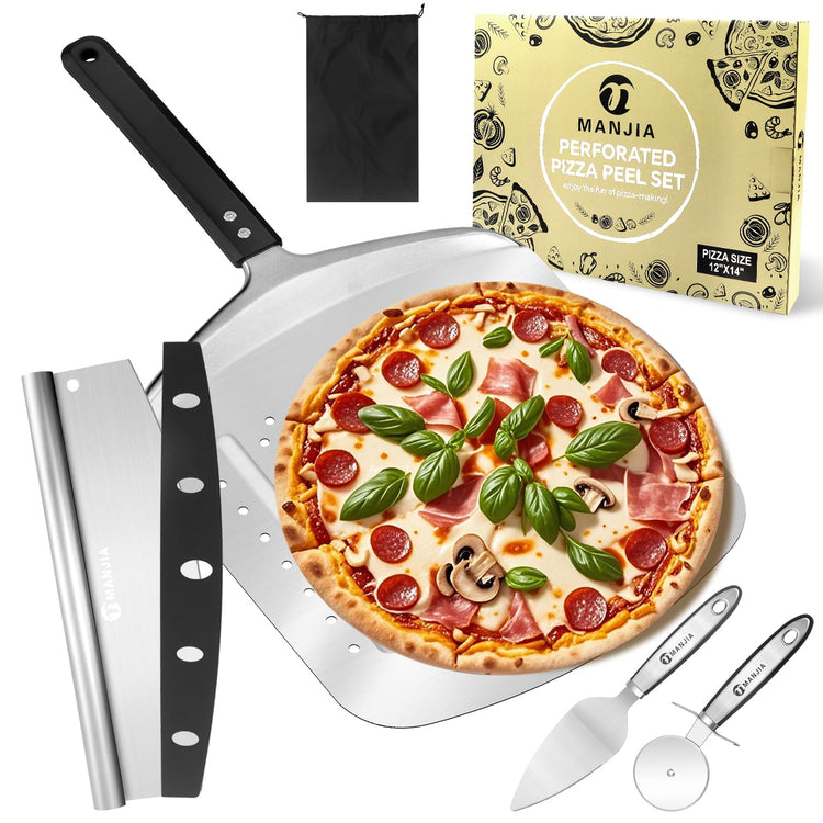 Perforated Pizza Peel Aluminum 12 Inch Non
