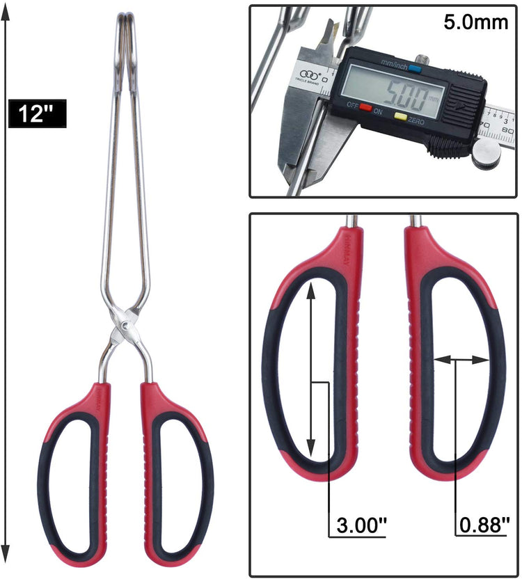 Stainless Steel Scissor Tongs with Comfort