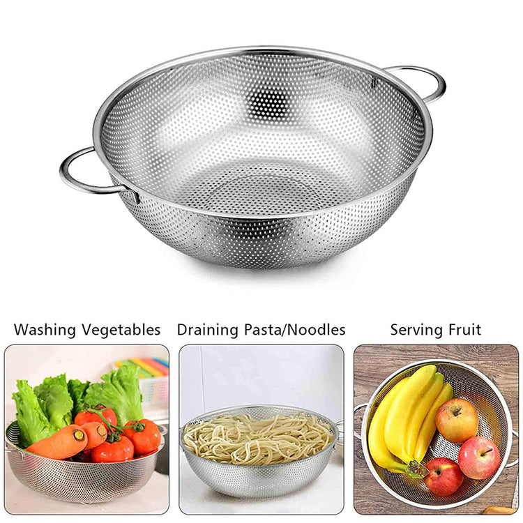 Colander 5qt Stainless Steel Micro