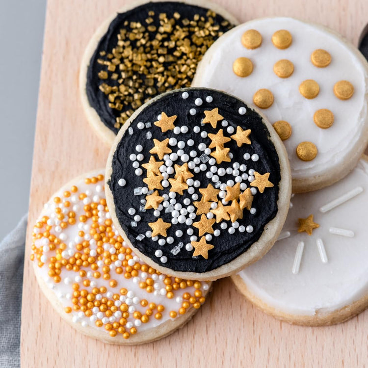 Sprinkles 6 Cell Edible Sprinkle Mix Jimmies Perfect for Cake Decorations Baking Ice Cream Cookies Cupcake Topper (6.45 Ounce)