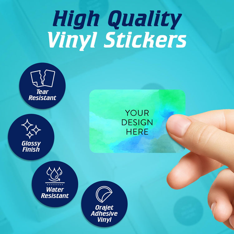 Custom Vinyl Stickers Your Image (100 Count)
