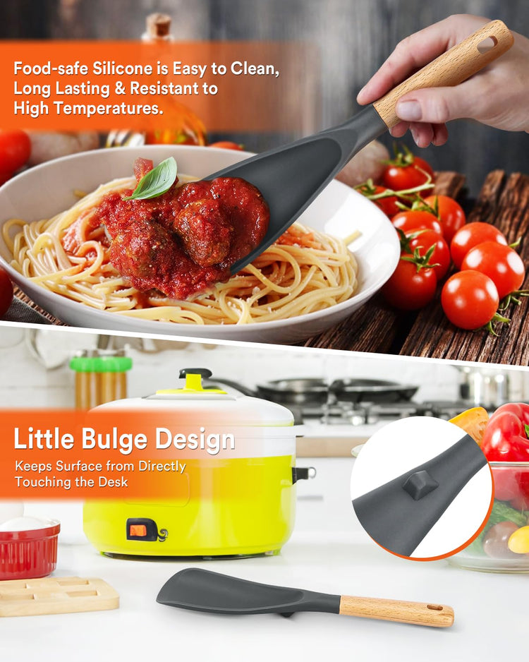 Cooking Spoon and Rice Scooper for Nonstick Cookware