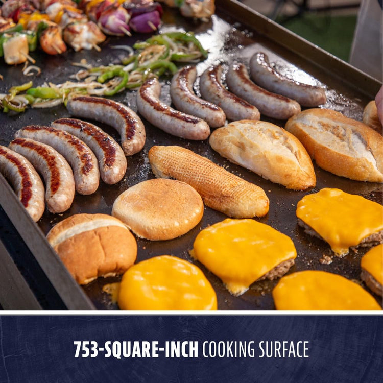 4 Burner Propane Gas Deluxe Fold & Go Portable Griddle Grill with Hard Cover