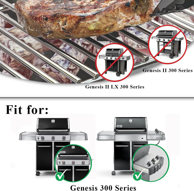 Orgneas 19.5" Cooking Grates for Weber Genesis 300 Series, Genesis E310 E320 E330 S310 S320 S330 EP310 EP320 EP330 Gas Grill, 304 Stainless Steel Replacement Parts for Weber 7528 7524