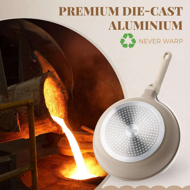 Nonstick Deep Frying Pan with Glass Lid
