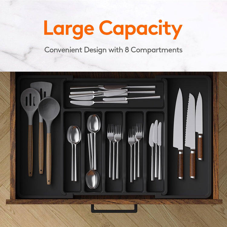 Extra Large Silverware Drawer Organizer