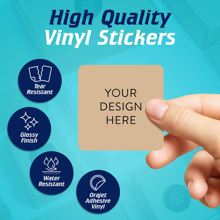 Custom Vinyl Stickers Your Image (100 Count)