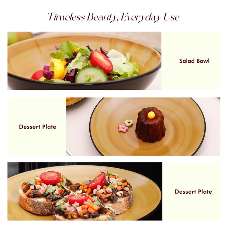 HomeVss Stoneware Sonoma Dinnerware Set