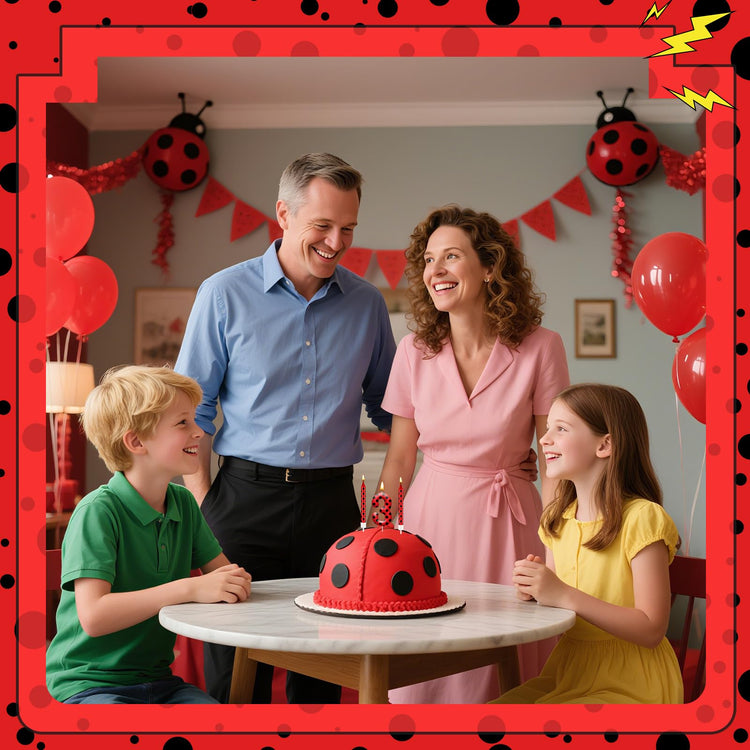 13PCS Ladybug Theme Birthday Candles Set (13 Count)