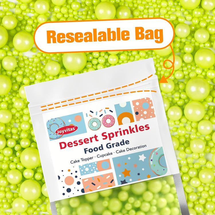 Green Pearl Sprinkles for Cake Decorating (5.29 Ounce)