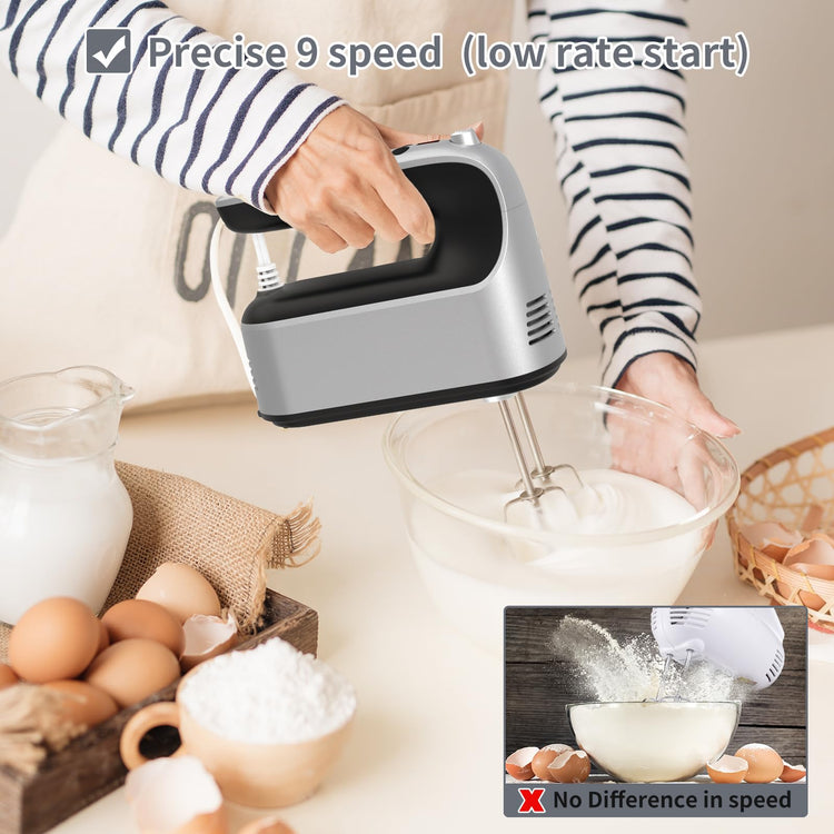 9 Speed Digital Hand Mixer Electric
