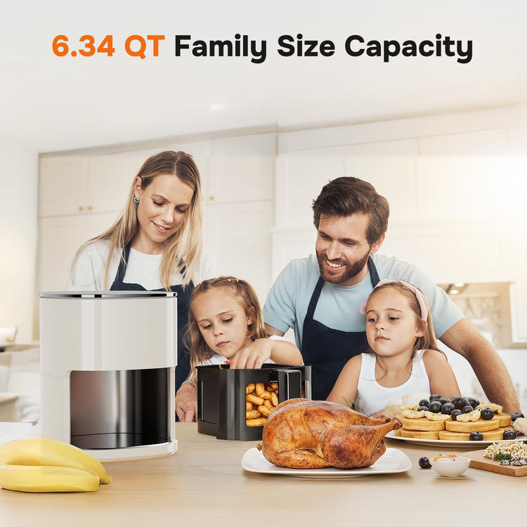 Air Fryer 6.34 QT Digital Airfryer with Visible Window
