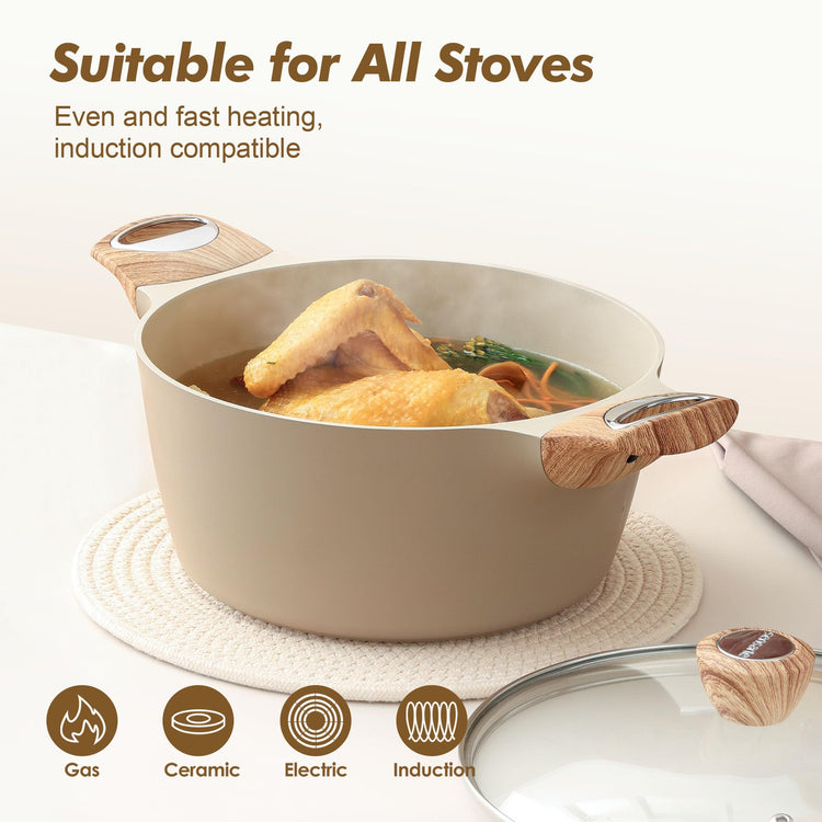 Ceramic Nonstick Stock Pot with Lid