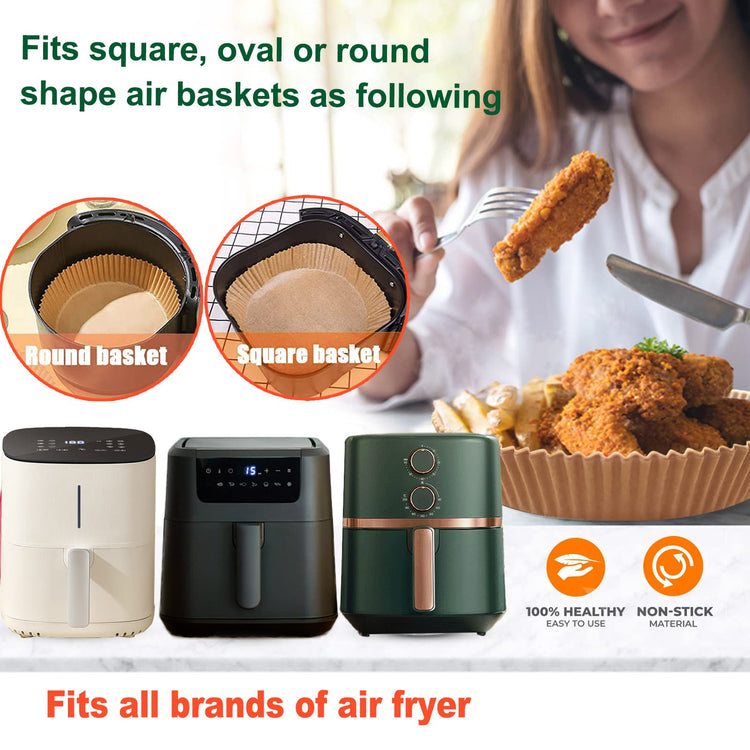 Air Fryer Liners Disposable for Ninja Power XL Gourmia (200 Count)