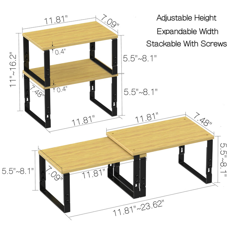 Expandable Kitchen Cabinet Organizer Shelves