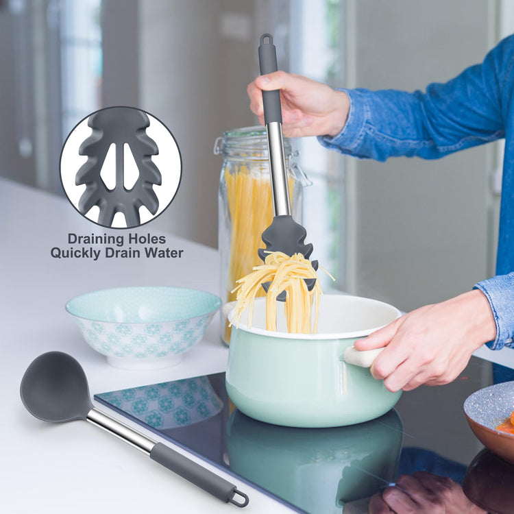 Silicone Pasta Fork and Ladle (2 Count)