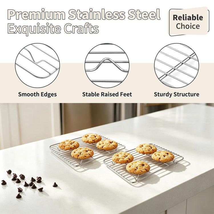 Stainless Steel Toaster Oven Pan with Rack Set