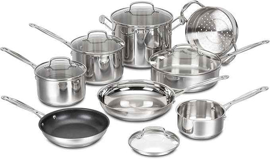 Cuisinart Chef's Classic Stainless Cookware 13-Piece Set, 77-13