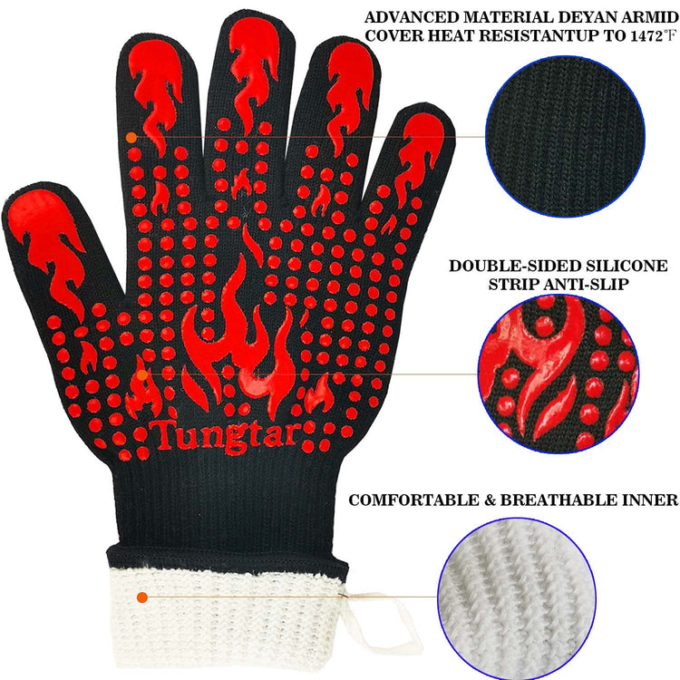Turkey Fryer BBQ Heat Resistant Gloves (2 Count)