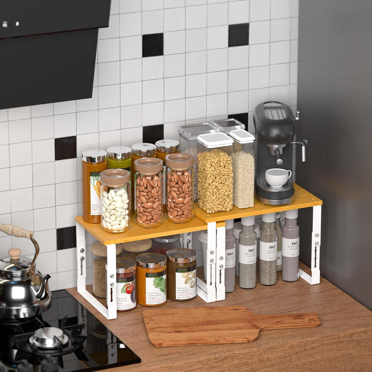 Expandable Kitchen Cabinet Organizer Shelves