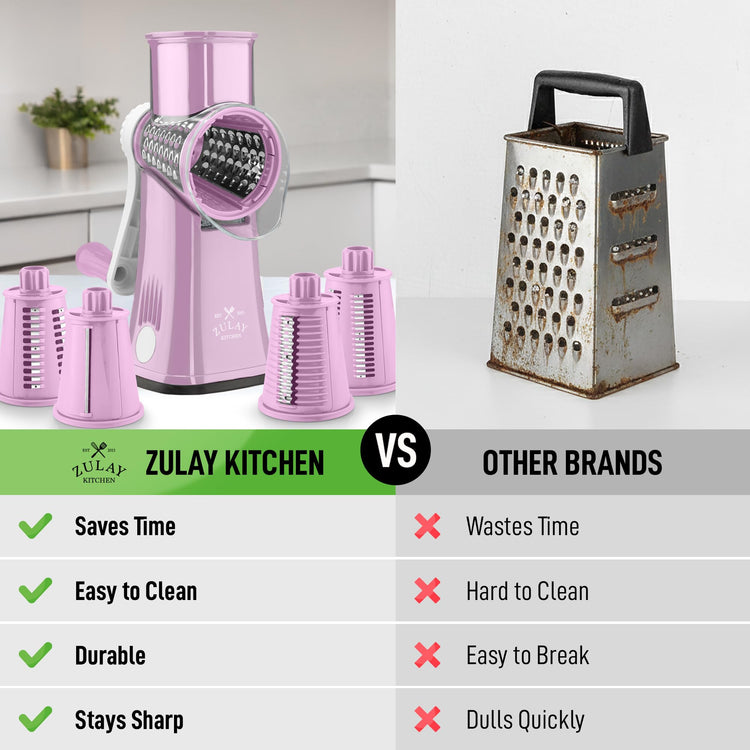 Rotary Cheese Grater 5 Blade Cheese Shredder