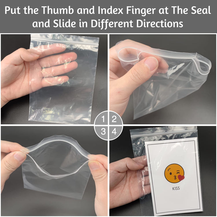 160Pcs 5x7 Inch Clear Plastic Zip Bags
