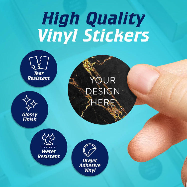 Custom Vinyl Stickers Your Image (100 Count)