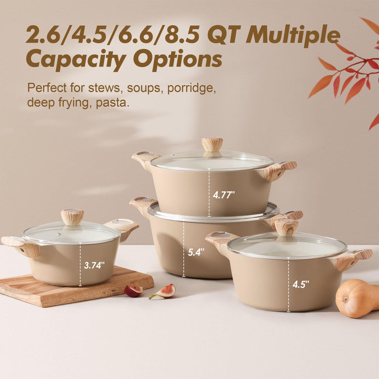 Ceramic Nonstick Stock Pot with Lid