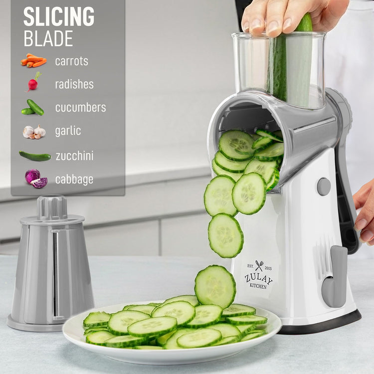Rotary Cheese Grater 5 Blade Cheese Shredder