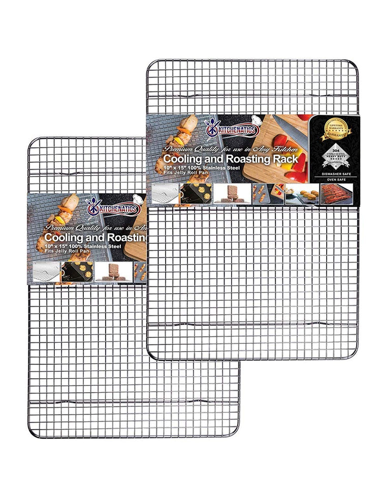 Jelly Roll Cooling Rack Stainless Steel Oven Safe Set of 2
