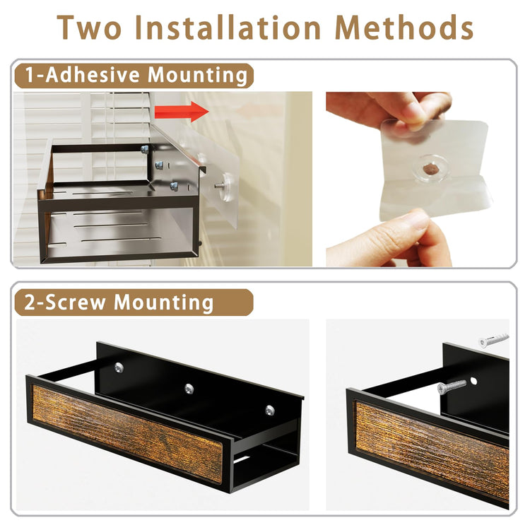 Spice Rack Wall Mount for Large Spice Jars (6 Count)