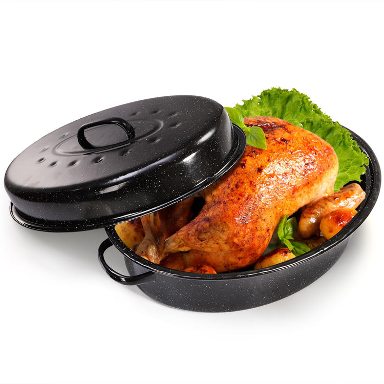 Granite Roasting Pan with Lid