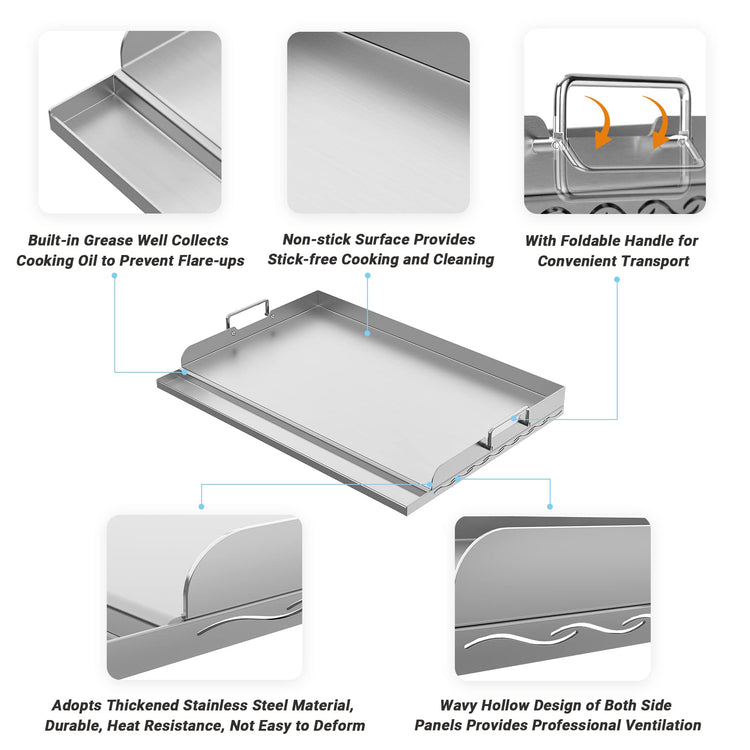 Universal Stainless Steel Griddle Plate