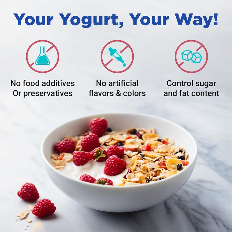 Probiotic Yogurt Maker with Adjustable Temperature & Time Control