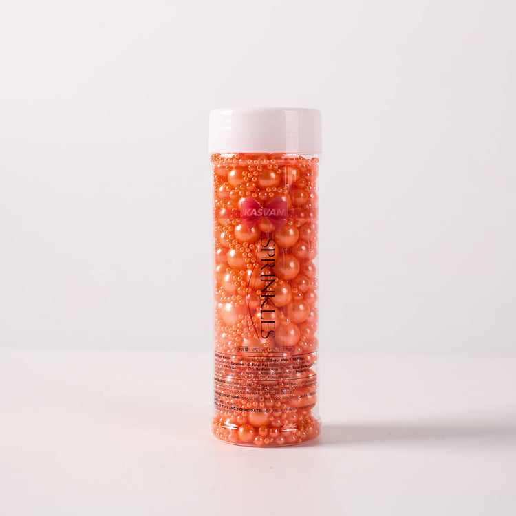 Orange Pearl Sugar Sprinkles (4.58 Ounce)