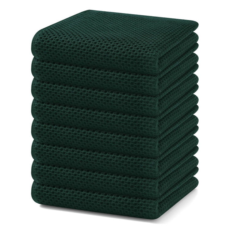 100% Cotton Waffle Weave Kitchen Dish Towels 8 (8 Count)