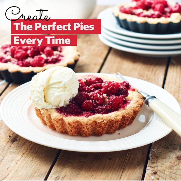 8 Pack Mini Tart Pans 4 Inch with Removable Bottom Round Nonstick Deep Quiche Pan